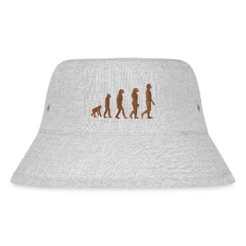 neanderthal cave man caveman steinzeit2 - Stanley/Stella Recycled Bucket Hat - heather grey - Front