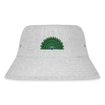 Pfau - Stanley/Stella recycelter Bucket Hat - Grau meliert - Vorne