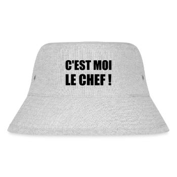 C'est moi le chef - Humour - Drôle - Blague - Fun - Bob recyclé Stanley/Stella - gris chiné - Devant