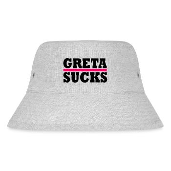 Greta sucks - Stanley/Stella recycelter Bucket Hat - Grau meliert - Vorne