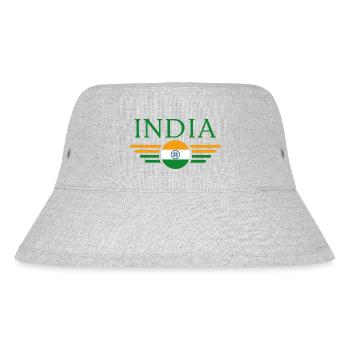 Indien - Stanley/Stella recycelter Bucket Hat - Grau meliert - Vorne