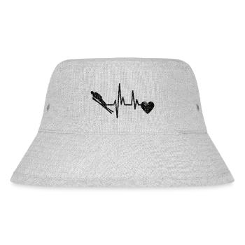 Skispringer Skifliegen Ski Wintersport Skisprung - Stanley/Stella recycelter Bucket Hat - Grau meliert - Vorne