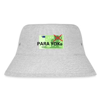 Para yok - das Piece für Pleitegeier - Stanley/Stella recycelter Bucket Hat - Grau meliert - Vorne