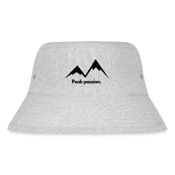 Peak passion. Berge Wandern - Stanley/Stella recycelter Bucket Hat - Grau meliert - Vorne
