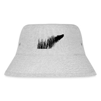 Zweige im Schnee - Stanley/Stella recycelter Bucket Hat - Grau meliert - Vorne
