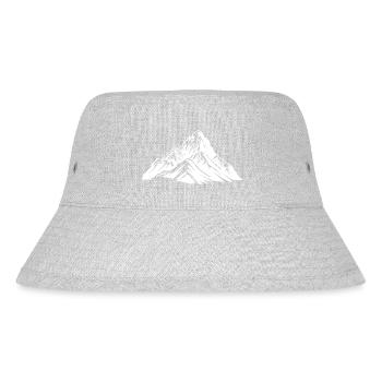 Berge Symbol Silhouette - Stanley/Stella recycelter Bucket Hat - Grau meliert - Vorne