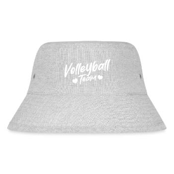 Volleyball Team Heart Love - Stanley/Stella Recycled Bucket Hat - heather grey - Front