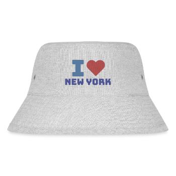 I LOVE NEW YORK - Stanley/Stella recycelter Bucket Hat - Grau meliert - Vorne