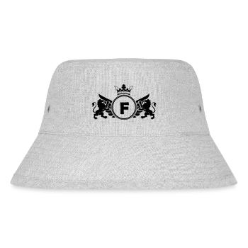 buchstabe F Wappen - Stanley/Stella recycelter Bucket Hat - Grau meliert - Vorne