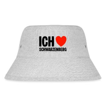 Schwarzenberg Ich liebe meine Stadt - Stanley/Stella recycelter Bucket Hat - Grau meliert - Vorne