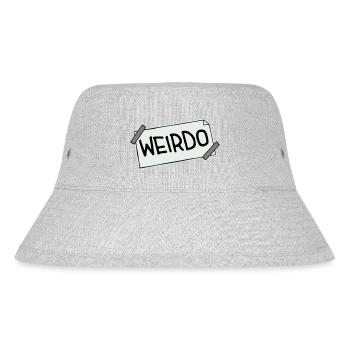 Weirdo Komischer Verrückter Lustiger Spruch Logo - Stanley/Stella recycelter Bucket Hat - Grau meliert - Vorne