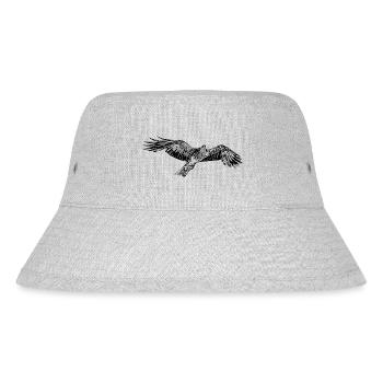 Eleganter fliegender Falke - Stanley/Stella recycelter Bucket Hat - Grau meliert - Vorne