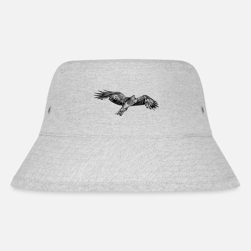 Eleganter fliegender Falke - Stanley/Stella recycelter Bucket Hat - Grau meliert