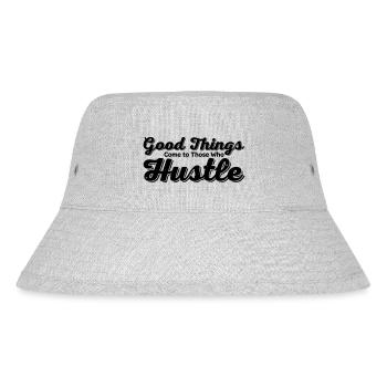 Good Things Come to Those Who Hustle - Stanley/Stella recycelter Bucket Hat - Grau meliert - Vorne