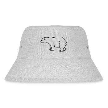 A polar bear - Stanley/Stella Recycled Bucket Hat - heather grey - Front