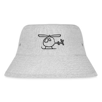 Comic Cartoon Kinder Heli Niedlich - Stanley/Stella recycelter Bucket Hat - Grau meliert - Vorne