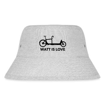 Watt is Love Cargobike - Stanley/Stella recycelter Bucket Hat - Grau meliert - Vorne