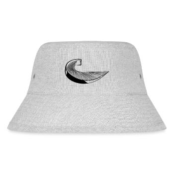 Geometrische Kurve Treppe - Stanley/Stella recycelter Bucket Hat - Grau meliert - Vorne