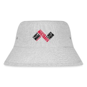 Date Mistakes Zitat Logo - Stanley/Stella recycelter Bucket Hat - Grau meliert - Vorne