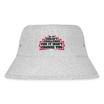 Workout Fitness Motivation Quote - Stanley/Stella Recycled Bucket Hat - heather grey - Front