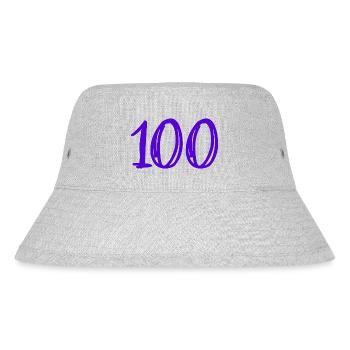 100 JAHRE. 100-jähriges Jubiläum. GEBURTSTAG 100 JAHRE. - Stanley/Stella recycelter Bucket Hat - Grau meliert - Vorne