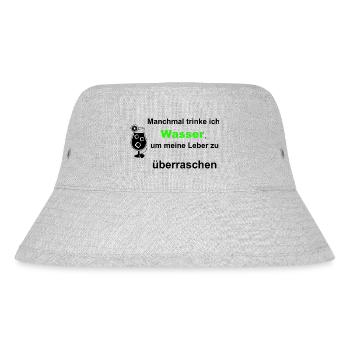 Leber überraschen - Stanley/Stella recycelter Bucket Hat - Grau meliert - Vorne