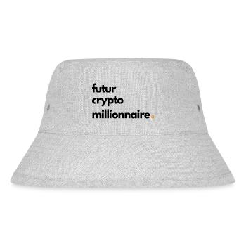 Futur crypto millionnaire - Idée cadeau originale - Bob recyclé Stanley/Stella - gris chiné - Devant