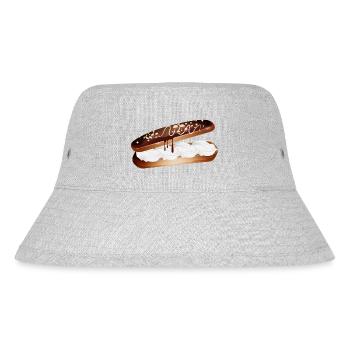 Illustration eines gefüllten Eclairs mit Sahne - Stanley/Stella recycelter Bucket Hat - Grau meliert - Vorne