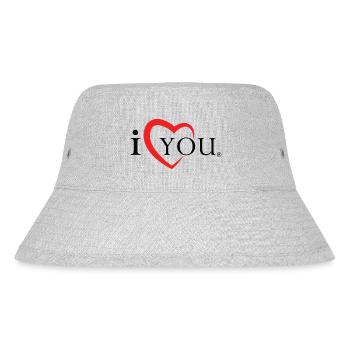 i love you - Stanley/Stella recycelter Bucket Hat - Grau meliert - Vorne