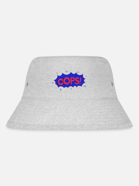 OOPS blue pink - Stanley/Stella recycelter Bucket Hat - Grau meliert