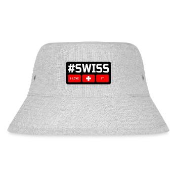 @SWISS - Stanley/Stella recycelter Bucket Hat - Grau meliert - Vorne