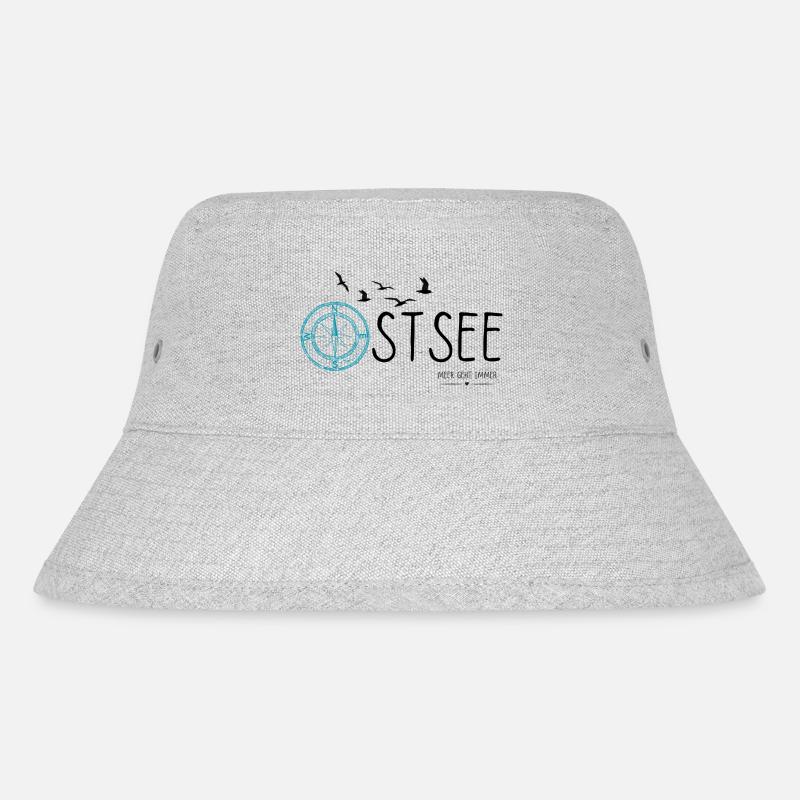 Ostseeliebe - Meerverliebt - Ostsee - Stanley/Stella recycelter Bucket Hat - Grau meliert