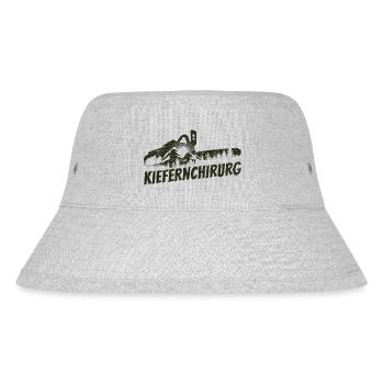 Kiefernchirurg - Holz machen - Kettensäge Wald - Stanley/Stella recycelter Bucket Hat - Grau meliert - Vorne