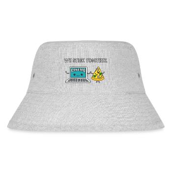 We Stick Together - Pizza and Streaming - Stanley/Stella Recycled Bucket Hat - heather grey - Front