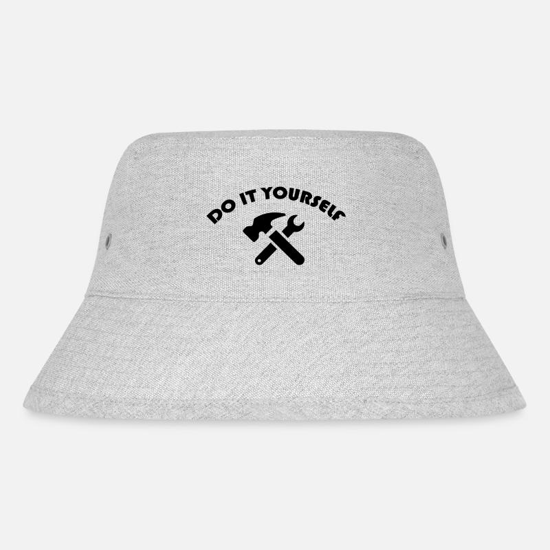 Handwerker Handyman Handwerk Werkzeug Baustelle - Stanley/Stella recycelter Bucket Hat - Grau meliert