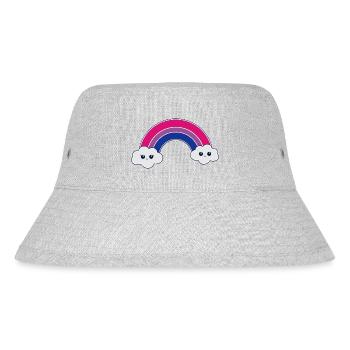 Bisexuell Regenbogen bi pride LGBTQ Flagge Kawaii - Stanley/Stella recycelter Bucket Hat - Grau meliert - Vorne