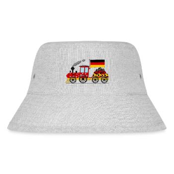 Deutschland Flagge Fußball Eisenbahn - Stanley/Stella recycelter Bucket Hat - Grau meliert - Vorne