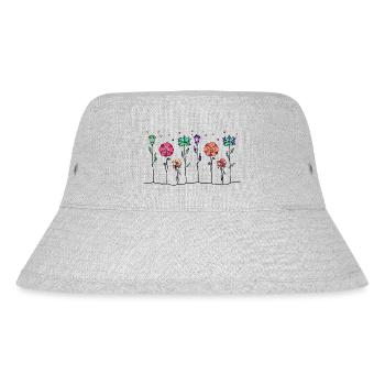 Flowers - Stanley/Stella Recycled Bucket Hat - heather grey - Front