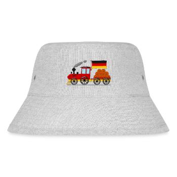 Deutschland Flagge Basketball Eisenbahn - Stanley/Stella recycelter Bucket Hat - Grau meliert - Vorne