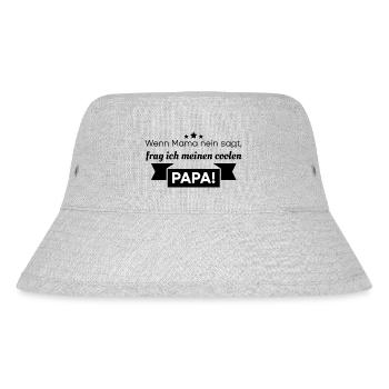 Lustige Sprüche cooler Papa - Stanley/Stella recycelter Bucket Hat - Grau meliert - Vorne