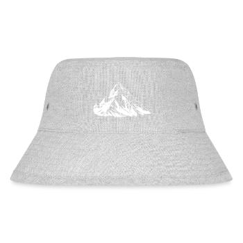 Mountains Symbol Silhouette - Stanley/Stella Recycled Bucket Hat - heather grey - Front