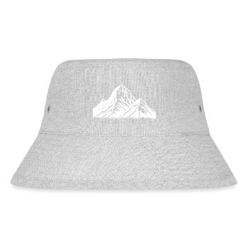 Mountains Alps Symbol Silhouette - Stanley/Stella Recycled Bucket Hat - heather grey - Front