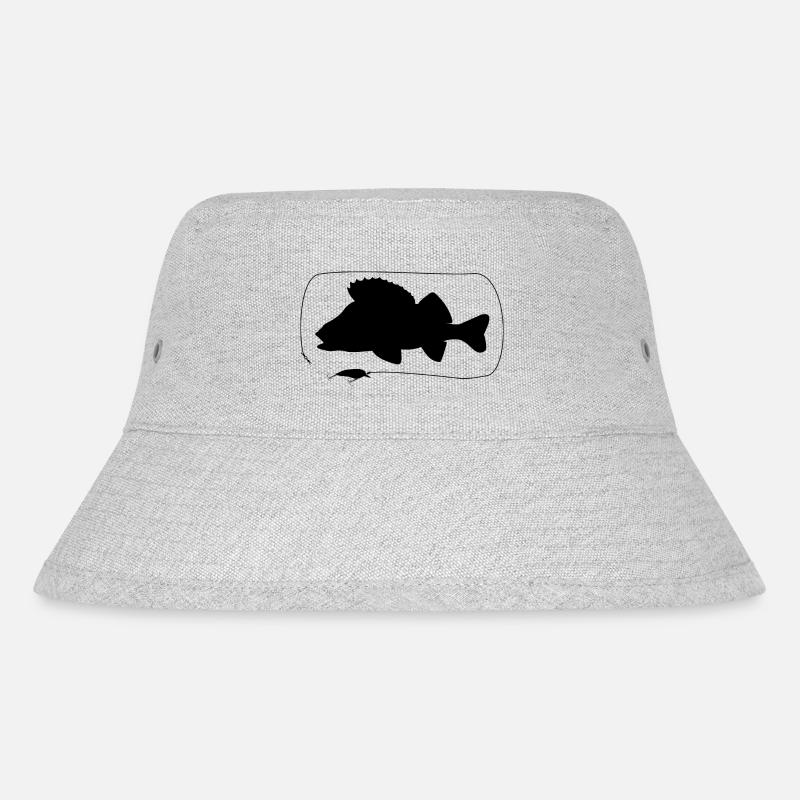 Barsch mit Wobbler - Stanley/Stella recycelter Bucket Hat - Grau meliert