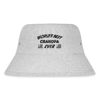 World´s Best Grandpa Ever Lustiger Spruch - Stanley/Stella recycelter Bucket Hat - Grau meliert - Vorne