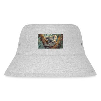Niedliche Tiere chillen – Koalabär - Stanley/Stella recycelter Bucket Hat - Grau meliert - Vorne