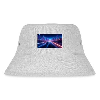 Neon Pulse: Ein futuristisches Auto auf der Autoba - Stanley/Stella recycelter Bucket Hat - Grau meliert - Vorne