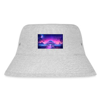 Neon Dreams: The Villa of the Future - Stanley/Stella Recycled Bucket Hat - heather grey - Front