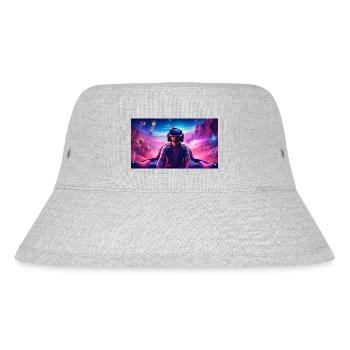 Galaktische Visionen: Der Weltraumpilot der Zukunf - Stanley/Stella recycelter Bucket Hat - Grau meliert - Vorne