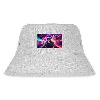 Galaktische Visionen Der Weltraumpilot der Zukunft - Stanley/Stella recycelter Bucket Hat - Grau meliert - Vorne