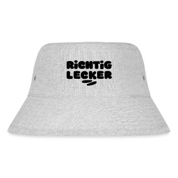 Richtig Lecker - Stanley/Stella recycelter Bucket Hat - Grau meliert - Vorne